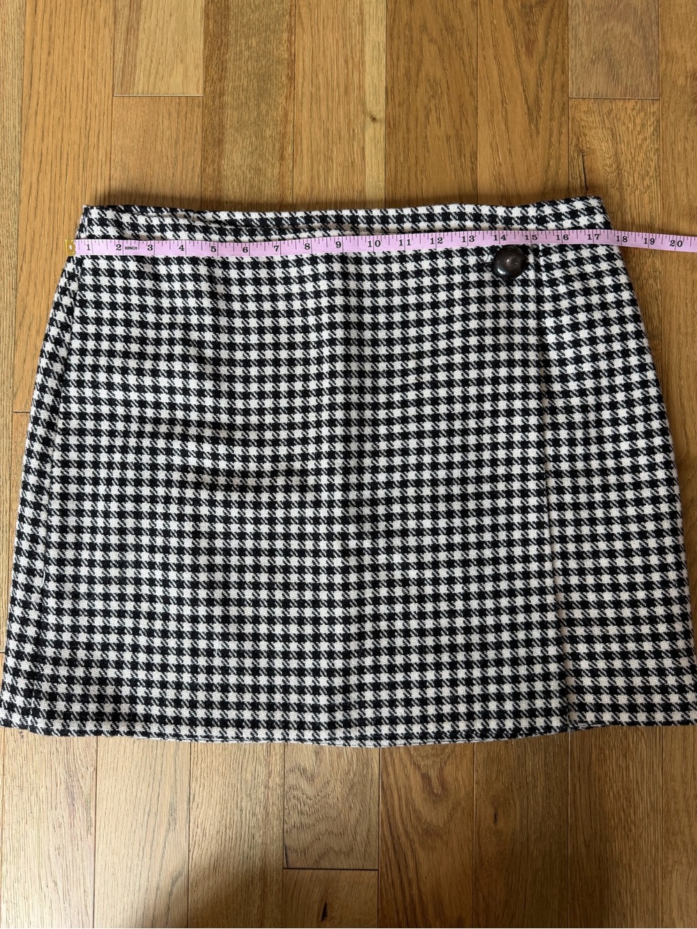 Sezane Laure Houndstooth Skirt – Black/Ecru – Size 42 - Picture 10 of 12